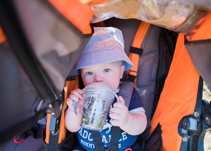 Baby with sippy. cup